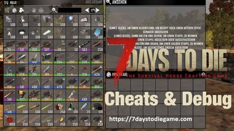 7 days to die cheat codes pc